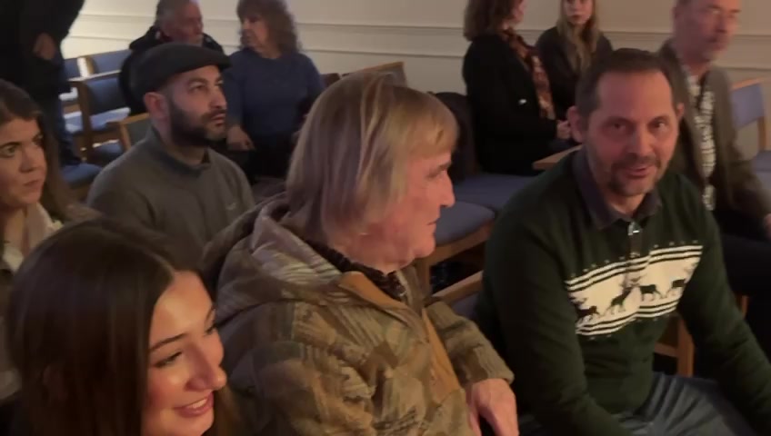 Smiling faces at the carol service